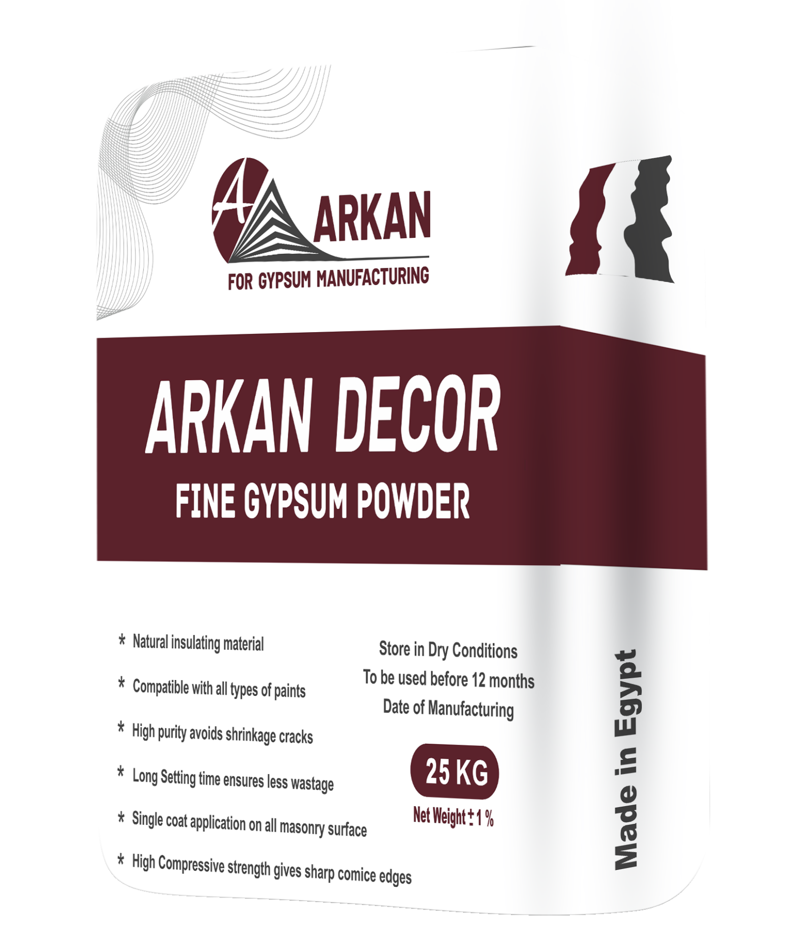 ARKAN DECOR Fine Gypsum powder